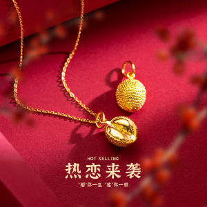 XT Jewellery Korea 24k Durian Pendant Necklace Woman Love 916 Original Gold Plated