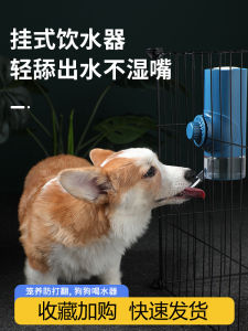 Hoopet Hanging Pet Water Dispenser Dog Drinking Water Device Non Wet Mouth Puppy Cat Feeding Water Bottle Dog Cage Water Pot