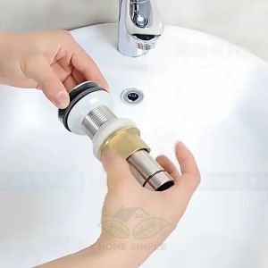 304 Xi phông xả Lavabo Inox ĐồngXi Phông Inox 304 Xi phông thoát nước chậu rửa mặt Lắp đặt dễ dàng phù hợp