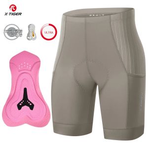 Quần Short Đạp Xe Mùa Hè Dành Cho Nữ Chất Lượng Cao Đệm 8 Giờ Nhanh Khô Phản Quang Cạp Cao Chất Liệu Polyester Lycra Dành Cho Xe Đạp Địa Hình MTB