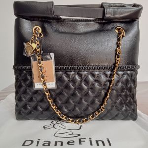Tas Brand DIANE FINNI by GUSACHI Tas Bahu Wanita Warna Hitam Polos Bisa Jadi Hadiah Untuk Kerja Kuliah Ngajar Jalan kd 105