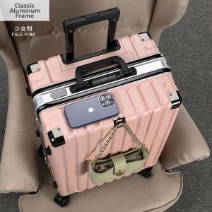 Durable Quiet-Wheels Aluminum-Frame Lockable Luggage Large Capacity