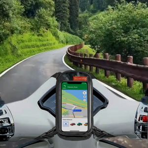 CENTRIUM Tas Holder HP Motor Touchscreen 2 in 1 Dompet Gantungan Handphone Kalung Leher Gojek Grab