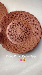 PIRING PLASTIK ROTAN/PIRING ROTAN CEPER APP ISI 12PCS MURAH PIRING MAKAN