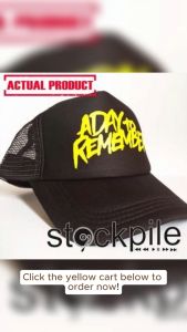 A DAY TO REMEMBER BAND TRUCKER/NET VINYL BLACK CAP