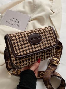 This Years Popular Small Bag Female 2023 Winter New Arrival Houndstooth Fashion Chest Bag K-style Fashion All-Match Messenger Bag