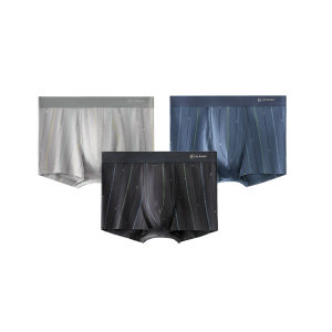 HLA | Quần lót nam cotton nguyên chất thoáng khí kháng khuẩn in họa tiết thể thao cạp vừa quần short cotton nguyên chất mùa hè 2022