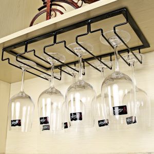 European Style Wine Glass Holder Hanging Bar High Footed Wine Cup Rack Creative Wine Cabinet Decoration Handmade Artisanal