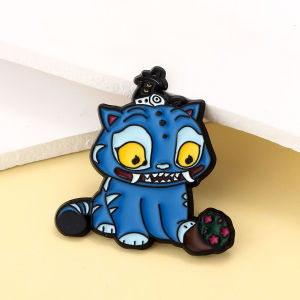 K-POP Demon Hunter Girl Group Brooch HUNTR/X Enamel Pins Crow Tiger Cub Animal Badge for Women Men Hats Backpacks Accessories