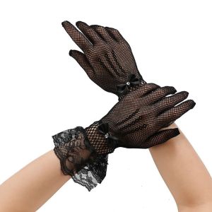 Lace Gloves Elegant Short Etiquette Summer Gloves Girl Wedding Halloween Party Costume Accessories