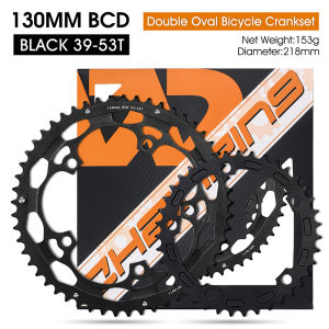 West Biking | WEST BIKING Double OvalChainring53‑39T 130Bcd 7075‑T6 Aluminum Alloy Anti Drop Smooth Shift Road Bike Crankset Replacement Part
