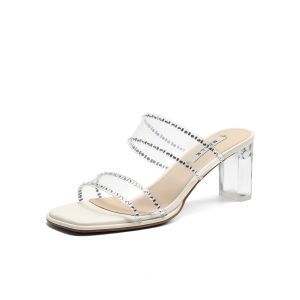 Belle | Transparent French Style High Heel Sandals