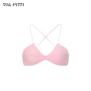 via PITTI Short Bright Color Strapless Tube Top Womens Summer New Versatile Retro Spicy Girl Top Design Sensation Nylon Spandex