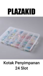 Kotak Penyimpanan Perhiasan 24 Slot Grid Box Multifunction Organizer
