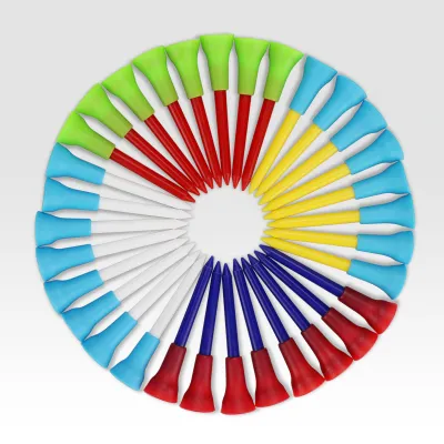 Colorful Durable Large Head Soft Rubber Golf Tee 72mm