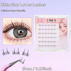 VelvetLash【Local Stock】J Curl 5mm DIY Lower Eyelash No Glue Natural Bottom Lashes Self-adhesive Clusters Lashes Korean Makeup