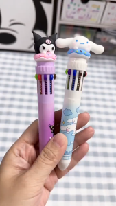 Sanrio Ball Pen 6 Colour 三丽鸥六色圆珠笔 Pen Mata Bola 6 Warna Kartun Comel Alat Tulis Sekolah Cute Cartoon Stationery Student Multicolour Ball Point Pen
