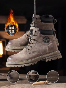 Soft Sole Large Size Men Autumn English Style Boots