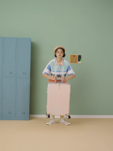 VALI du lịch cốp sập khung nhôm cao cấp msp 907 có bo góc chống va đập kiểu dáng sang trọng Vali du lịch size 20-22-24-26 inch