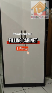 (LEBIH TEBAL) KLIKFURNITURE Lemari Arsip Besi Filing Cabinet Besi 2 Pintu Full Plat SMF 105