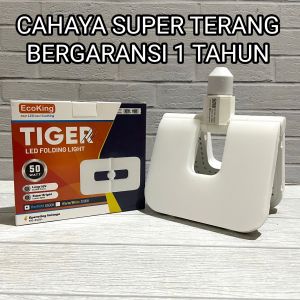 ECOKING TIGER LAMPU LED 50W MODEL LIPAT E27 SNI PUTIH 6500K DAYLIGHT BAGUS BERKUALITAS SNI GARANSI 1 TAHUN FOLDING LIGHT