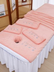 Coral Velvet Pineapple Plaid Big Towel Beauty Salon Skin Management Special Bed Towel Headcloth Bath Skirt Custom Logo