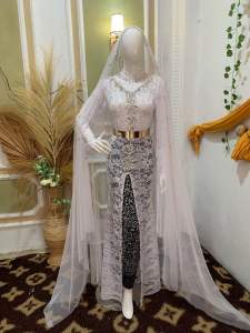 Kebaya akad Batu Swaroski free slayer bahu