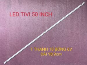 THANH LED TIVI 50 INCH 1 THANH 10 BÓNG MỖI BÓNG 6V DÀI 989cm MS-L2608 V1 BÁN LẺ 1 THANH DÙNG ĐỂ ĐỘ CHO CÁC TIVI