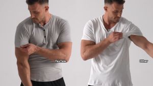 [New] TexTale_PLANET Bamboo Henley Tee | Breath Like a Yoga Master | Never Shrinks | 100% Biodegradable | Over 30 Years Experience