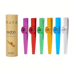 Kazoo อลูมิเนียมอัลลอยด์ที่สวยงามพร้อมกล่องเก็บของ- เหมาะสําหรับเครื่องดนตรีสําหรับผู้เริ่มต้น