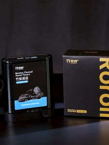 กล่องไม้ขัดฟันสีดำ Roroll แบบกดอัติโนมัต พกพาสะดวก บรรจุ 100 ชิ้น/กล่อง