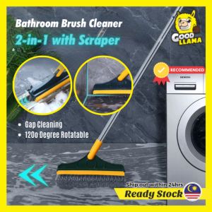 2-in-1 Magic Brush with Scraper Gap Cleaning Bathroom Long Handled Adjustable Cleaner