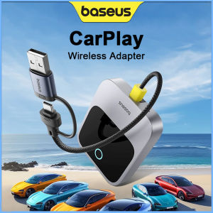 Baseus Wireless CarPlay Adapter IOS CarPlay Mini Box Plug and Play 5.0 Bluetooth WiFi Connect Wired to Wireless CarPlay
