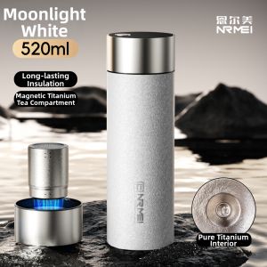Tea and Water Separation Titanium Insulated Cup Luxury Gift Set
