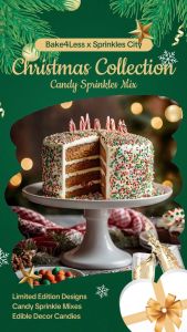 Edible Christmas Decor Candies - Christmas Cupcake Decors - Christmas Sprinkles Cupcake