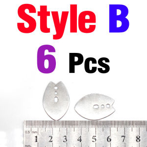 6Pcs Original Stainless Steel Swim Jig Dancer Blades Chatterbait Blades Spinner Blades Freshwater Saltwater Blade Accessories