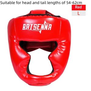 EELHOE | 【Boxing Helmet Leather Karate Muay Thai Sanda Training Adults Kids Head Guard Taekwondo Helmets Full-Covered Thickened】