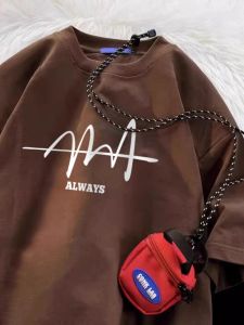 Áo Thun Cotton Tay Ngắn Mùa Hè Thường Ngày Rộng Rãi Cổ Tròn Thời Trang Phong Cách Hồng Kông Cho Cặp Đôi Áo Thun Dệt Kim