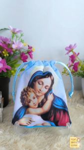 Pouch Serut Seri Bunda Maria Mother Mary Virgin Mary Souvenir Dompet Rosario Kristen Katolik Kristiani