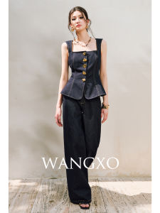 WANGXO | Bộ Đồ Jeans Bông Tencel Thoáng Khí với Khóa Kim Loại Tùy Chỉnh