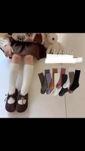 Tất dài đến đầu gối cho bé trai bé gái 1-6 tuổi chất cotton gân tăm phong cách Hàn Quốc