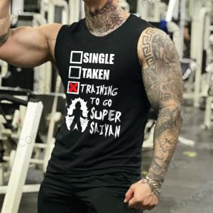 Bandai | New Dragon Ball Anime Goku Peripheral Print Tank Top Gym Mens Casual Loose Sports Summer Fashion Pure Cotton Vest ins