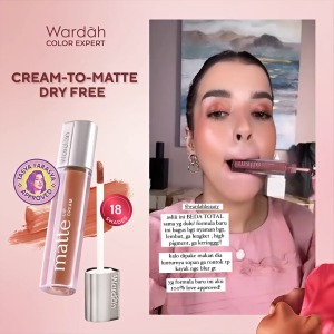 GLAMOIRE - WARDAH Matte Lip Cream 4 g - Warna Intense dan Tahan Lama - Matte Finish - Teksture Creamy Liptint-Lip-Stain-Lipgloss
