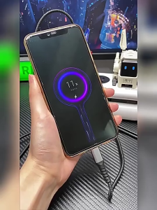 Dây sạc tự động - Cáp sạc dữ liệu sạc nhanh 100W Micro USB Type C 3 trong 1 - Dây bọc dù  chắc chắn  an toàn  bền đẹp