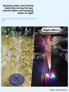 PAIMIJI | Auto Water Solar Fountain with Lights Oxygenation for Small Pond