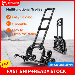 Royalstar Stair Climbing Luggage Cart Folding Trolley Household Portable Shopping Cart Luggage Trailer Heavy Duty 150 KG With Elastic Rope