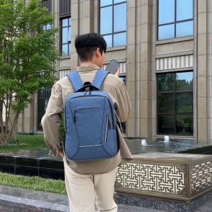 Techdoo Tas Ransel Sekolah Pria Tas Punggung Laptop Cowok Trendy Tas Kerja Kuliah TR213