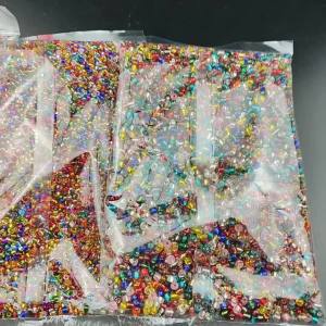 450g/Pack 2 3 4mm Glass Filled Silvery Transparent Millet Beads For Jewelry Making DIY Bracelet Necklace Handmade Craft Supplies