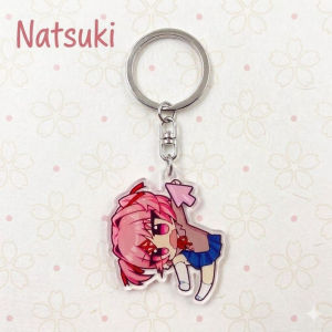 Bandai | for DDLC Sayori Monika Natsuki Yuri Peripheral Acrylic Keychain Q Version Backpack Accessories Good Looking Festival Gift