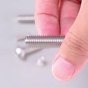 10pcs Durable Stainless Steel Hexagon Head Cap Screws for Motorcycle Wheel Hub Corrosion-Resistant Silver Fasteners for Moto